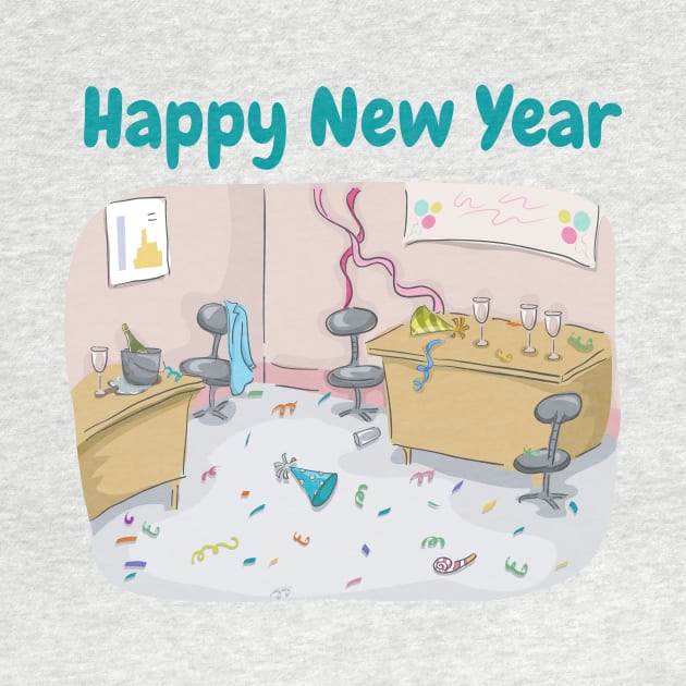 Happy New Year Party - Funny Messy Party by Moshi Moshi Designs